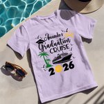 T-shirt 100% coton avec nom et année d'anniversaire Cadeau de voyage pour diplômés