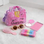 Personalized Glitter Fantasy Unicorn 6-Piece Wallet Set with Name Back to School Children's Day Birthday Gift for Girls