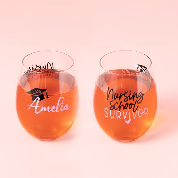 Cappello di laurea personalizzato della scuola per infermieri Survivor 18oz con nome e anno Regalo di apprezzamento per infermieri