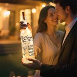Personalisierte stilvolle Gott sagt, ich bin Geburt Blume Schmetterling Liebe Zitat Glas LED-Flasche Lampe mit Namen Muttertag Geschenk für Mama Oma