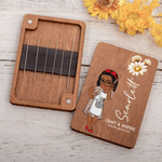 Personalizado Nacimiento Flor Cartoon Personaje Madera Magnético Aguja de Coser Caja de Almacenamiento con Nombre Almacenamiento Diario Regalo de cumpleaños para los amantes de la costura