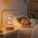 Veilleuse personnalisée en acrylique avec nom et socle en bois pour la première fête des mères Cadeau d'anniversaire pour la nouvelle maman