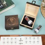 Personalised Birth Flower Book Stamp with Wooden Box and Name Back to School Birthday Gift for Book Lover Librarian