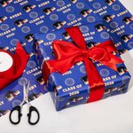 Personalised Multicolour Bachelor Cap Graduation Wrapping Paper with Name Class of 2026 with Name Grad Gift for Graduate