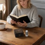 Personalised Birth Flower Book Stamp with Wooden Box and Name Back to School Birthday Gift for Book Lover Librarian