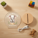 Veilleuse personnalisée en acrylique avec nom et socle en bois pour la première fête des mères Cadeau d'anniversaire pour la nouvelle maman