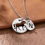 Personalized Hollow Horse Necklace with Initial Heart Charm Exquisite Jewellery Game Day Anniversary Gift for Horse Lovers Equestrians