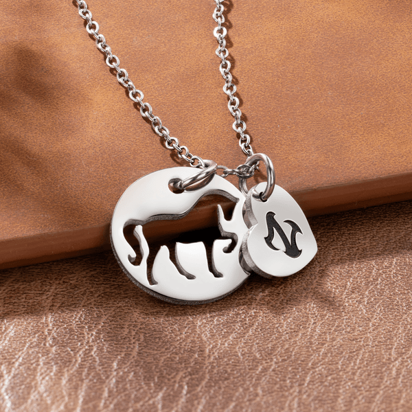 Personalized Hollow Horse Necklace with Initial Heart Charm Exquisite Jewelry Game Day Anniversary Gift for Horse Lovers Equestrians