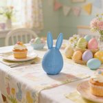Personalized Multicolor Cute 3D-Printed Bunny Ear Design Easter Egg with Name Easter Egg Hunt Party Gift for Kids