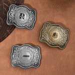 Personalised Western Retro Heavy Metal Style Belt Buckle with Text  Anniversary Father's Day Birthday Wedding Gift for Bridegroom Dad Man