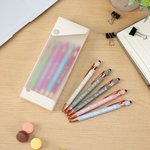 Set di penne a sfera personalizzate multicolore con incisione di qualsiasi icona 5 pezzi con stilo e testo Regalo di laurea per colleghi e amici