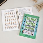 Henkilökohtainen vanhusten tuolin jooga-asennot Spiral A5 Kuntosali Planner Notebook tekstillä Jooga Harjoitusopas Syntymäpäivälahja vanhemmalle perheystävälle