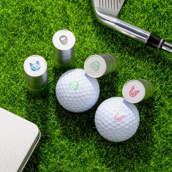 Personalizzato Avatar faccia foto timbro palla da golf identificazione palla Mark Compleanno Club regalo di formazione per i giocatori di golf appassionati