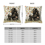 Personalisierte Blume niedliche Mama Bär und 1-5 Baby Bären weiche Kissen Abdeckung mit Namen Raumdekoration Muttertag Geschenk für Mama