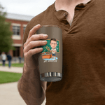 Personalized Multicolor Cartoon Teacher Character Photo 20 oz Tumbler with Name Teacher's Day Thanksgiving Day Birthday Gift for Male Teacher