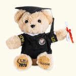 Ours en peluche personnalisé avec nom et badge de l'école Cadeau de fin d'études pour les diplômés de la classe 2026