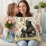 Personalisierte Blume niedliche Mama Bär und 1-5 Baby Bären weiche Kissen Abdeckung mit Namen Raumdekoration Muttertag Geschenk für Mama