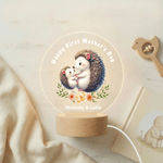 Veilleuse personnalisée en acrylique avec nom et socle en bois pour la première fête des mères Cadeau d'anniversaire pour la nouvelle maman