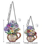 Personalized Grandma's Garden Birth Flower Stained Glass Effect Acrylic Suncatcher with Title and 1-10 Names Mother's Day Gift for Grandma Mom