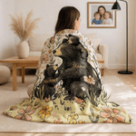 Gepersonaliseerde Bloem Schattige Moeder Beer en 1-5 Baby Beertjes Zachte Deken met Namen Kamer Decoratie Moederdag Cadeau voor Moeder