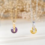 Gepersonaliseerde 1-5 Geboortestenen Roterende Ketting met Initiaal Sieraad Verjaardag Verjaardag Moederdag Cadeau voor Moeder Vriendin