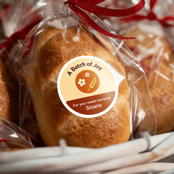 Henkilökohtainen leipä leivonta elementti söpö Cookie tarra nimi leipomo syntymäpäivälahja kakku Shop Baker leivonta harrastaja