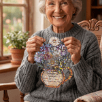 Personalized Grandma's Garden Birth Flower Stained Glass Effect Acrylic Suncatcher with Title and 1-10 Names Mother's Day Gift for Grandma Mom