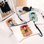 Gepersonaliseerde Bachelor Hoed Cartoon Karakter Make-up tas met naam jaar en school naam Gefeliciteerd Graduation Gift voor afgestudeerden