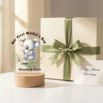 Veilleuse personnalisée en acrylique avec nom et socle en bois pour la première fête des mères Cadeau d'anniversaire pour la nouvelle maman