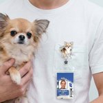 Personalisierte Aquarell 1-3 Haustier Fotos Einziehbare ID-Karte Badge Reel mit Namen und Glitter Paw Charm Geburtstagsgeschenk für medizinisches Personal Pet Lover