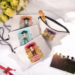 Gepersonaliseerde Bachelor Hoed Cartoon Karakter Make-up tas met naam jaar en school naam Gefeliciteerd Graduation Gift voor afgestudeerden