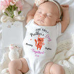 Henkilökohtainen Cartoon Animal 100% puuvillaa T-paita Baby Bodysuit nimi ensimmäinen äitienpäivä lahja uuden vauvan äidille