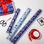 Personalised Multicolour Bachelor Cap Graduation Wrapping Paper with Name Class of 2026 with Name Grad Gift for Graduate