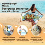 Personalisiertes Strandtuch im Graffiti-Stil | mit Namen | in Übergröße erhältlich | Sommerausflug Geburtstag Geschenk für Kinder und Freunde