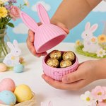 Personalized Multicolor Cute 3D-Printed Bunny Ear Design Easter Egg with Name Easter Egg Hunt Party Gift for Kids