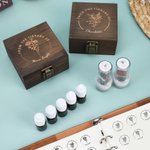 Personalised Birth Flower Book Stamp with Wooden Box and Name Back to School Birthday Gift for Book Lover Librarian