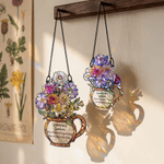 Personalized Grandma's Garden Birth Flower Stained Glass Effect Acrylic Suncatcher with Title and 1-10 Names Mother's Day Gift for Grandma Mom