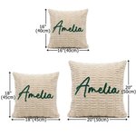 Personalizzato multicolore linea ricamo nome morbido cuscino copertina casa decorazione uso quotidiano regalo di compleanno per i bambini famiglia amici