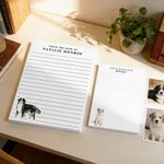 Personalised Watercolour Style Pet Photo Notepad with 40/80 Pages and Text Daily Use Birthday Gift for Pet Lover