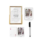 Gepersonaliseerde bruiloft foto gastenboek speelkaarten set met naam en datum verloving bruiloft Valentijnsdag cadeau voor pasgetrouwden Banquet Planners