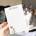 Personalised Watercolour Style Pet Photo Notepad with 40/80 Pages and Text Daily Use Birthday Gift for Pet Lover