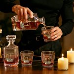 Personalisierte Vintage Style Whiskey Dekanter mit Name und Nummer Bar Zubehör Geburtstag Vatertag Geschenk für Whiskey-Liebhaber