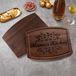Tabla para cortar embutidos personalizada con título y ranura para zumo Regalo de inauguración de la casa para mamá Pareja Familia