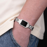 Personligt värmereaktivt fotoarmband med graverad text Meningsfull födelsedagsfest fars dag present till far bror