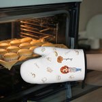 Juego de guantes aislantes y agarraderas personalizados con el nombre de la madre para cocinar Regalo de cumpleaños del Día de la Madre para la abuela, la mamá y la amante de la cocina