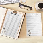Personalised Watercolour Style Pet Photo Notepad with 40/80 Pages and Text Daily Use Birthday Gift for Pet Lover