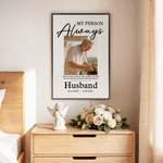Henkilökohtainen In Loving Memory Photo Poster Painting Kehystetty maalaus Nickname ja päivämäärä Merkityksellinen sympatia lahja menetys isän äiti aviomies