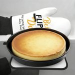 Personalisierte Best Flippin Dad Satz von 2 Küchenhandschuh und Topflappen mit Namen und Text Geburtstag Vatertag Geschenk für Kochliebhaber