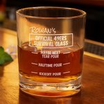 Spersonalizowana szklanka do whisky Football Team Pour Line 10 uncji z imieniem na Dzień Ojca i prezent urodzinowy dla fanów piłki nożnej
