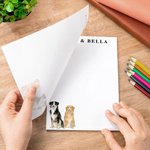 Personalised Watercolour Style Pet Photo Notepad with 40/80 Pages and Text Daily Use Birthday Gift for Pet Lover